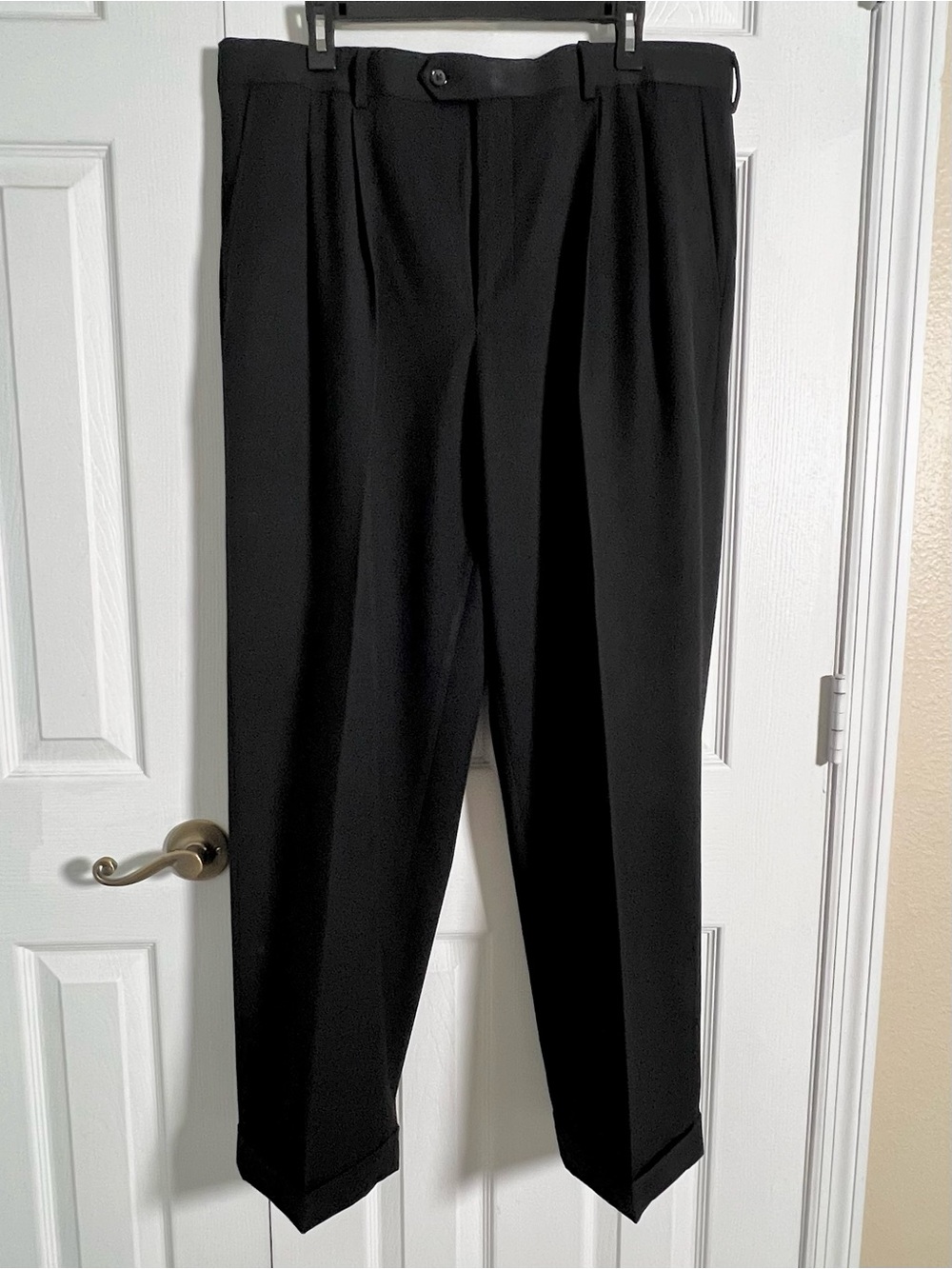 George Black Pleated and Cuffed Men’s Dress Pants